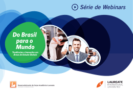 Série de Webinars 2015 “Do Brasil para o Mundo”