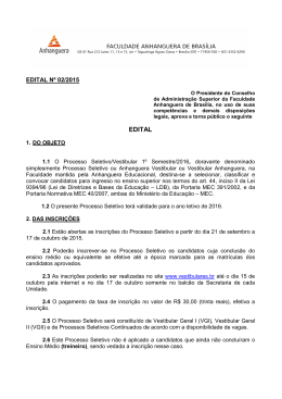 EDITAL - Vestibulares
