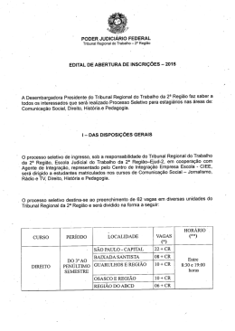 edital de abertura