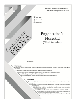 Prova Engenheiro Florestal