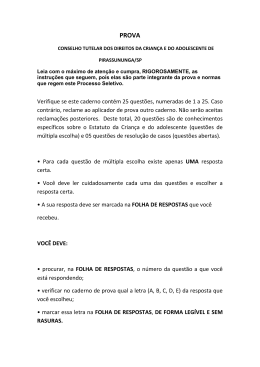 Prova Pirassununga - Prefeitura Municipal de Pirassununga