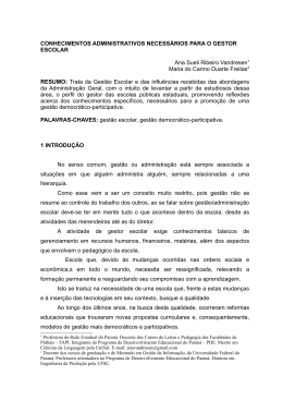 Conhecimentos Administrativos Necessários para o Gestor Escolar
