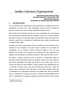 Gest&atilde;o e Estrutura Organizacional