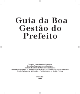 Guia da Boa Gest&atilde;o do Prefeito