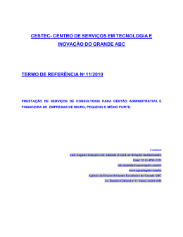 Termo de Refer&ecirc;ncia