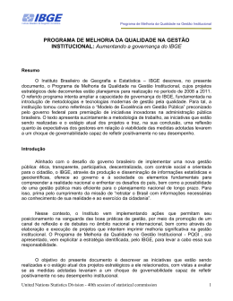 Programa de Melhoria da Qualidade na Gest&atilde;o