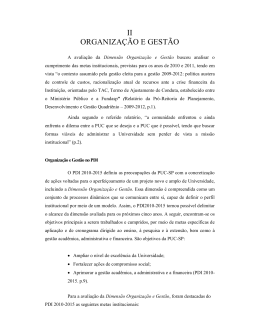 II ORGANIZA&Ccedil;&Atilde;O E GEST&Atilde;O - PUC-SP