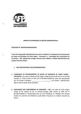 PROCEMPA/AFP - Novo Termo de Gestão Administrativa