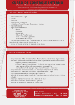 (Aspectos Relevantes sobre a Gest&atilde;o Administrativa e Fiscal)