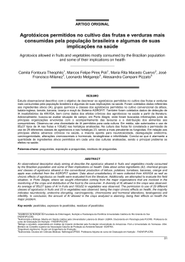 Agrot&oacute;xicos permitidos no cultivo das frutas e verduras