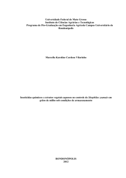 Inseticidas qu&iacute;micos e extratos vegetais aquosos no