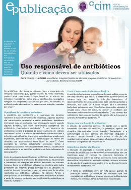 CIM e-Publicações - Uso responsável de antibióticos