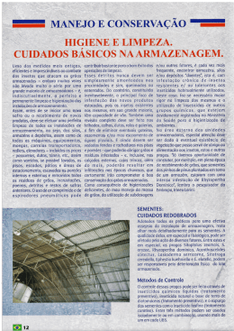 Higiene e Limpeza - Cuidados B&aacute;sicos na Armazenagem