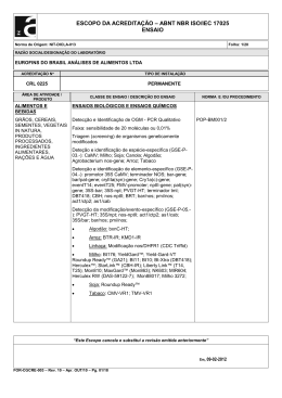 Extens&atilde;o Escopo Inmetro - ISO 17025