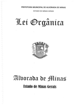 lei org&acirc;nica - Alvorada de Minas
