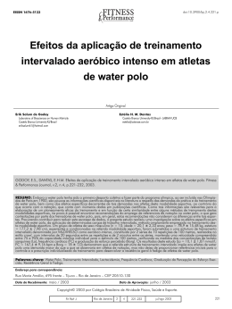 artigo na &iacute;ntegra  - Fitness & Performance Journal