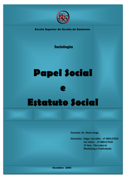 Papel Social e Estatuto Social