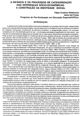 A construção da identidade social