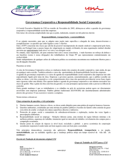 Governan&ccedil;a Corporativa e Responsabilidade Social