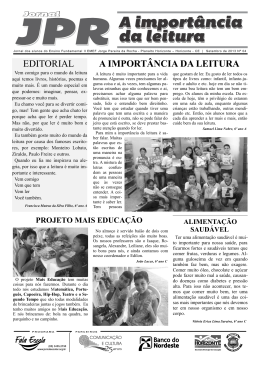 jornal jpr a importancia da leitura 04 set 2013 fece horizonte