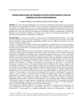 c&oacute;digo brasileiro de nomenclatura estratigr&aacute;fica