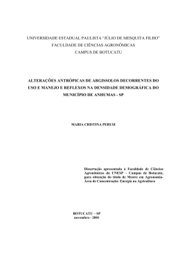 Altera&ccedil;&otilde;es antr&oacute;picas de argissolos decorrentes do uso e manejo e