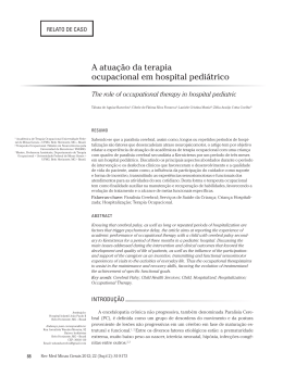 A atuação da terapia ocupacional em hospital pediátrico