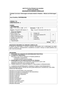 Enfermagem de Sa&uacute;de Infantil e Pediatria