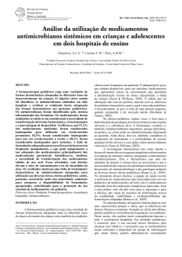 An&aacute;lise da utiliza&ccedil;&atilde;o de medicamentos antimicrobianos sist&ecirc;micos