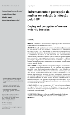 Enfrentamento e percepção da mulher em relação à infecção pelo HIV