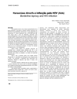 Hansen&iacute;ase dimorfa e infec&ccedil;&atilde;o pelo HIV (Aids)