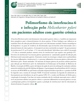 Polimorfismo da interleucina-6 e infecção pelo Helicobarter pylori