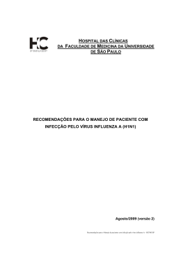 recomendações para o manejo de paciente com infecção pelo vírus