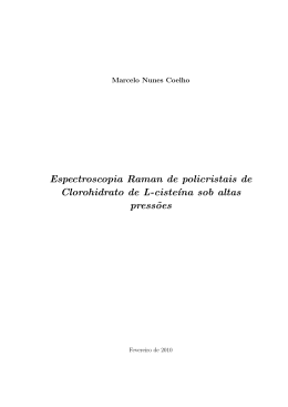 Espectroscopia Raman de policristais de Clorohidrato de L