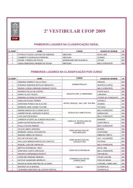 2&ordm; VESTIBULAR UFOP 2009