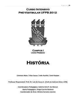 Hist&oacute;ria - Universidade Federal da Para&iacute;ba