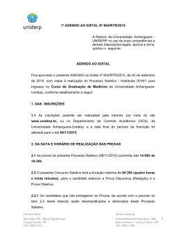 1&ordm; adendo ao edital n&ordm;004/rtr/2015