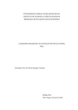 A esquerda brasileira no contexto do fim da guerra fria