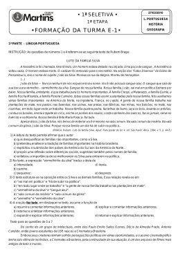 1&ordf; Seletiva E1-1&ordf; Et - Col&eacute;gio Curso Martins