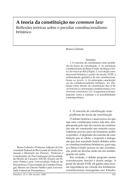 A teoria da constitui&ccedil;&atilde;o no common law