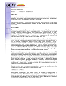Economia de Mercado M&oacute;dulo 7 &ndash; A SOCIEDADE DE MERCADO
