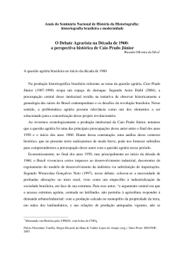Ricardo Oliveira da Silva - Semin&aacute;rio Brasileiro de Hist&oacute;ria da