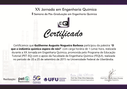 Certificamos que Guilherme Augusto Nogueira Barbosa participou