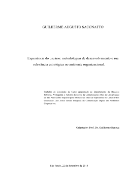 GUILHERME AUGUSTO SACONATTO Experi&ecirc;ncia do usu&aacute;rio