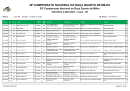 38º campeonato nacional da raça quarto de milha