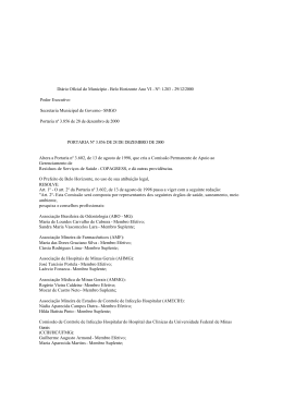 Di&aacute;rio Oficial do Munic&iacute;pio - Belo Horizonte Ano VI - N&ordm;: 1.283