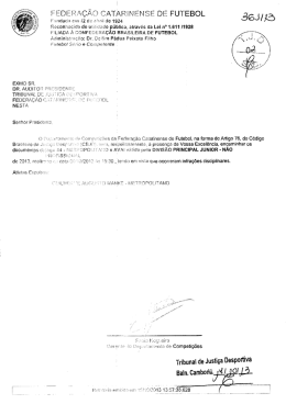 Proc. 361-13 - Federa&ccedil;&atilde;o Catarinense de Futebol