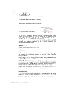 Impugna&ccedil;&atilde;o - C&acirc;mara de Vereadores de Nova Santa Rita A Casa