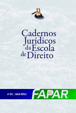 Caderno Jurídico da Escola de Direito
