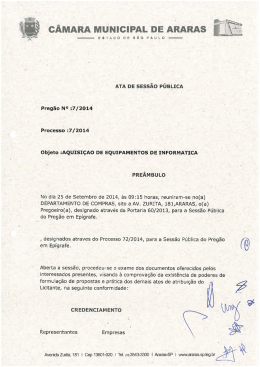 Ata da Sessão Pública